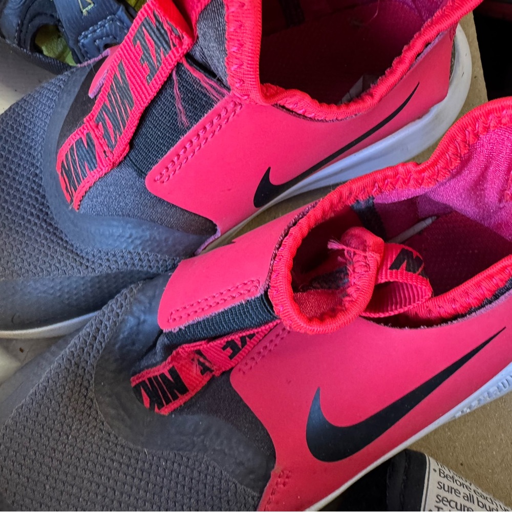 Nike Pink and Black Slip-On Sneakers